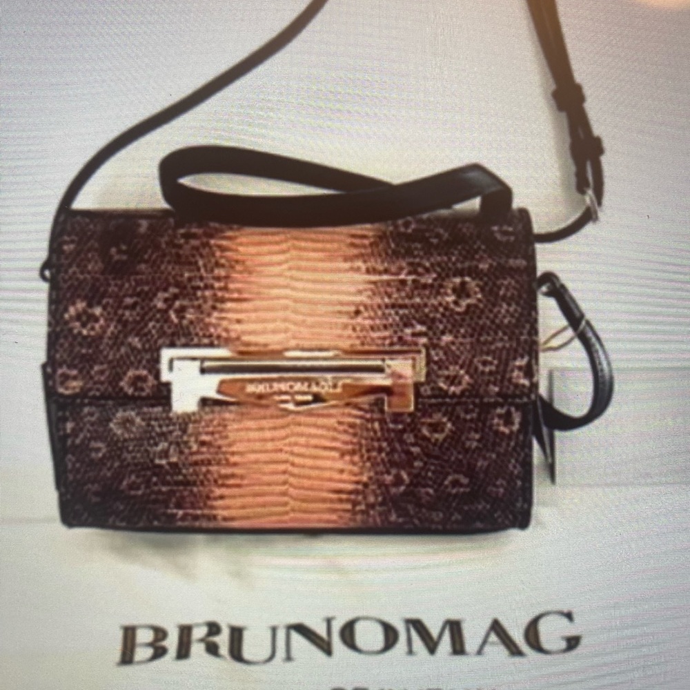 NWT- Bruno Magli lizard leather crossbody
